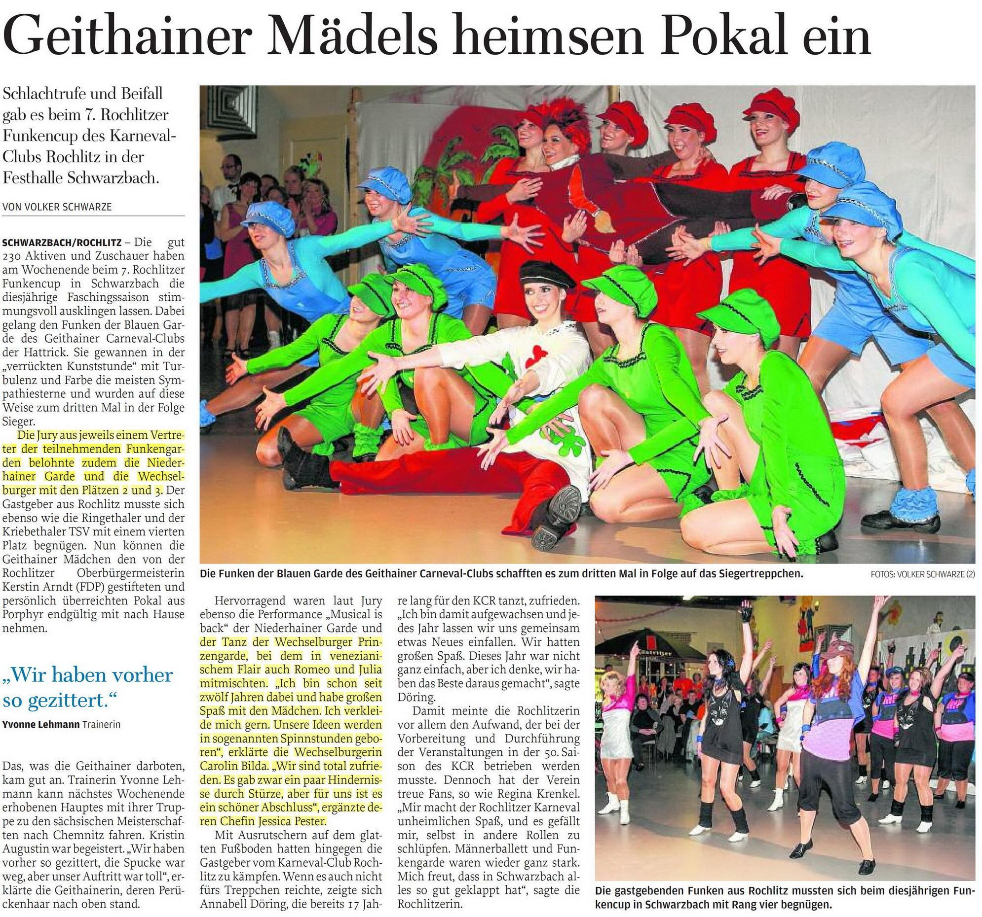 2013-02-18 - Ergebnis Funkencup